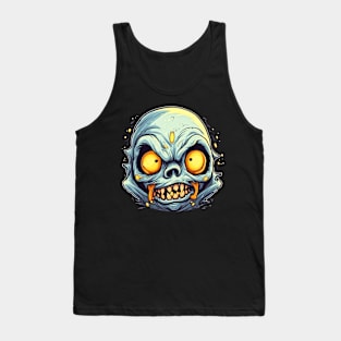 Eerie Halloween Ghoul Art Tank Top